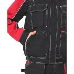 Куртка СИРИУС-АГАТ черный с красным 