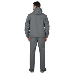 Куртка СИРИУС-АЗОВ с капюшоном серый софтшелл