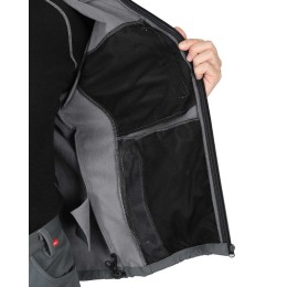 Куртка СИРИУС-АЗОВ с капюшоном серый софтшелл