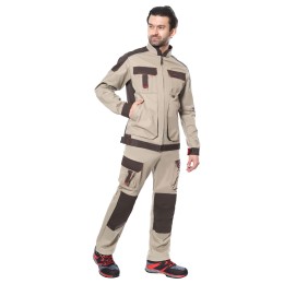 Куртка СИРИУС-ДЖЕТ БРАУН короткая песочная с т.коричневым тк. мех. стрейч с ВО