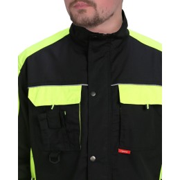 Куртка СИРИУС-ОНИКС черный с лимонным