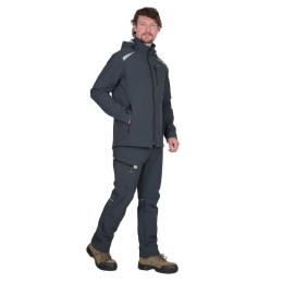 Куртка СИРИУС-СПЕЙС софтшелл сине-серая