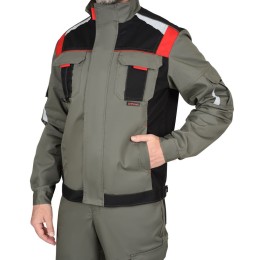 Куртка СИРИУС-СТАН оливковая с черным и красным