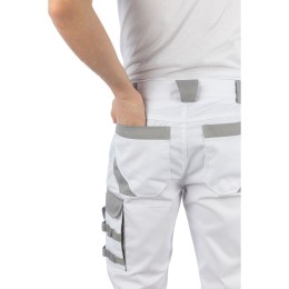 Летние брюки Brodeks KS 302, белый/серый