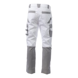 Летние брюки Brodeks KS 302, белый/серый