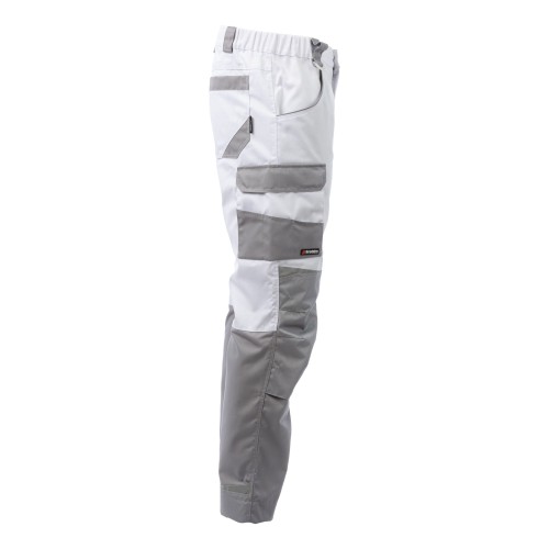 Летние брюки Brodeks KS 302, белый/серый