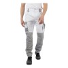 Летние брюки Brodeks KS 302, белый/серый