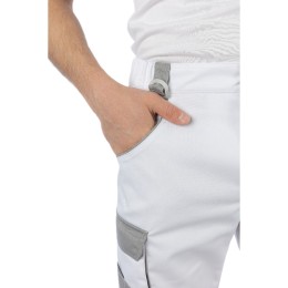 Летние брюки Brodeks KS 302, белый/серый