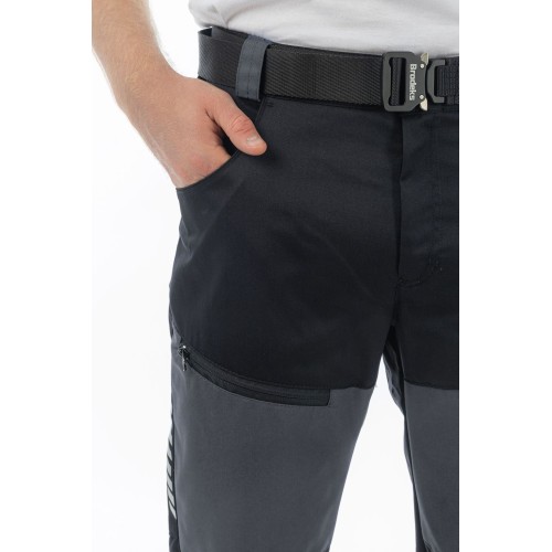 Летние брюки Brodeks KS 334, серый/черный