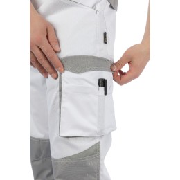 Летний полукомбинезон Brodeks KS 402,белый/серый