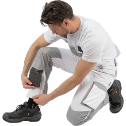 Летний полукомбинезон Brodeks KS 402,белый/серый