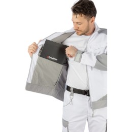 Летняя куртка Brodeks KS 202, белый/серый