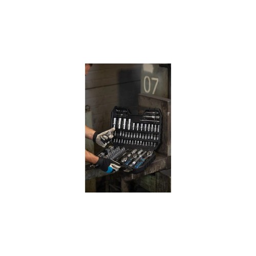 Набор инструментов HOEGERT TECHNIK 112 шт., 1/4", 1/2" Черный