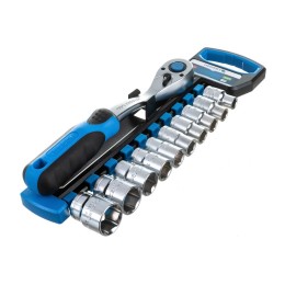 Набор торцевых головок HOEGERT TECHNIK 10 шт. c трещоткой 1/2 72 зубца