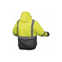 OKER Куртка-бомбер сигнальная утепленная желтая 