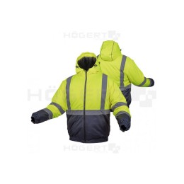 OKER Куртка-бомбер сигнальная утепленная желтая 