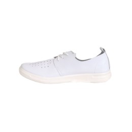 Полуботинки с перфорацией белые, ПУ