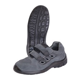 Полуботинки с перфорацией "Универсал" замша (серые) ПКП, ПУ