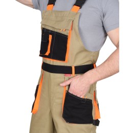 Полукомбинезон "СИРИУС-МАНХЕТТЕН" песочный с оранж. и черным 