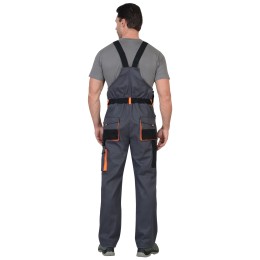 Полукомбинезон "СИРИУС-МАНХЕТТЕН" т.серый с оранж. и черным