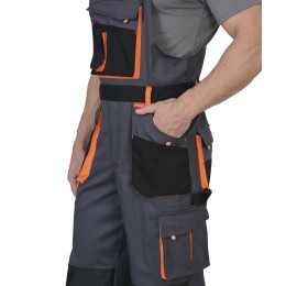 Полукомбинезон "СИРИУС-МАНХЕТТЕН" т.серый с оранж. и черным