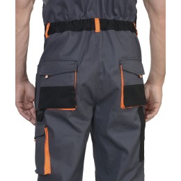 Полукомбинезон "СИРИУС-МАНХЕТТЕН" т.серый с оранж. и черным