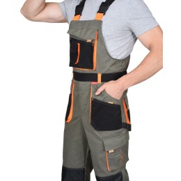 Полукомбинезон СИРИУС-МАНХЕТТЕН оливковый с оранжевым и чер.