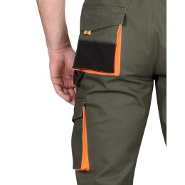 Полукомбинезон СИРИУС-МАНХЕТТЕН оливковый с оранжевым и чер.