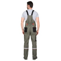 Полукомбинезон СТАН оливковый с черным и красной отделкой