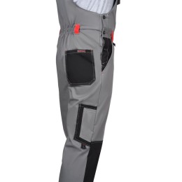 Полукомбинезон СТАН" ср-серый с черной и красной отделкой 