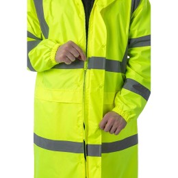 Сигнальный плащ-дождевик Brodeks KS252, желтый