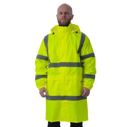 Сигнальный плащ-дождевик Brodeks KS252, желтый