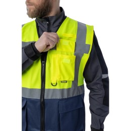 Сигнальный жилет Brodeks KM123, желтый/синий