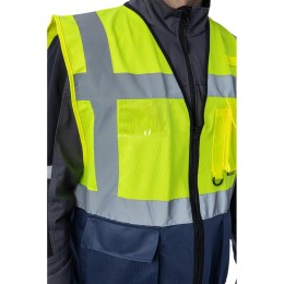 Сигнальный жилет Brodeks KM123, желтый/синий