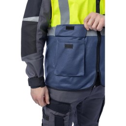 Сигнальный жилет Brodeks KM123, желтый/синий