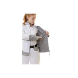 Женская летняя куртка Brodeks KS 228, белый/серый