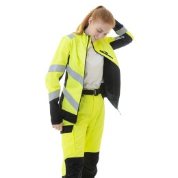 Женская летняя сигнальная куртка Brodeks KS 229, желтый/черный