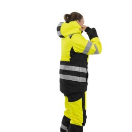 Женская зимняя сигнальная куртка Brodeks KW 230, желтый/черный