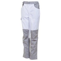 Женские летние брюки Brodeks KS 328, белый/серый