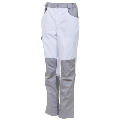 Женские летние брюки Brodeks KS 328, белый/серый