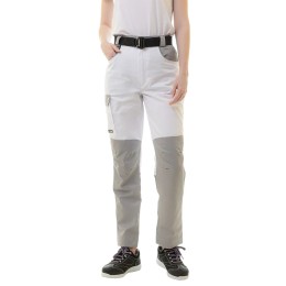 Женские летние брюки Brodeks KS 328, белый/серый
