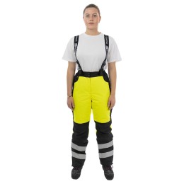 Женские зимние сигнальные брюки Brodeks KW 330, желтый/черный