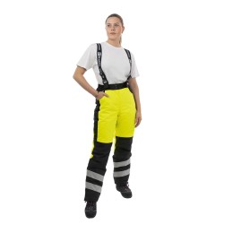 Женские зимние сигнальные брюки Brodeks KW 330, желтый/черный