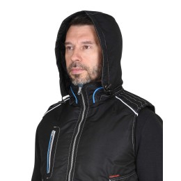 Жилет "АЛЕКС" с капюшоном черный