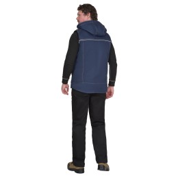 Жилет "АЛЕКС" с капюшоном темно-синий 