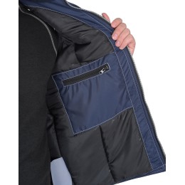 Жилет "АЛЕКС" с капюшоном темно-синий 