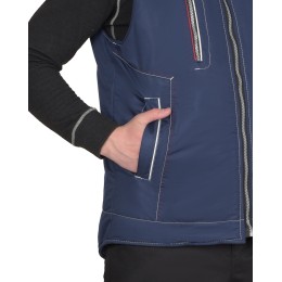 Жилет "АЛЕКС" с капюшоном темно-синий 