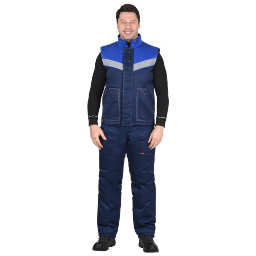 Жилет "СИРИУС-Навигатор" зимн. синий с васильк.