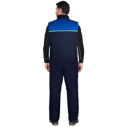 Жилет СИРИУС-ФАВОРИТ мужской, темно-синий с васильковым