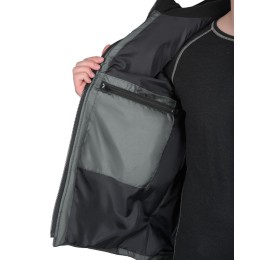 Жилет СИРИУС-УРБАН утепленный с капюшоном серый с черным